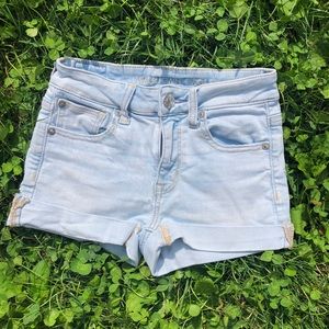 American Eagle Light Wash Denim Jean Shorts